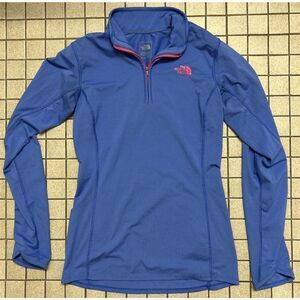 The North Face Sz Small 1/4 Zip Blue Pullover Lightweight Casual Womens